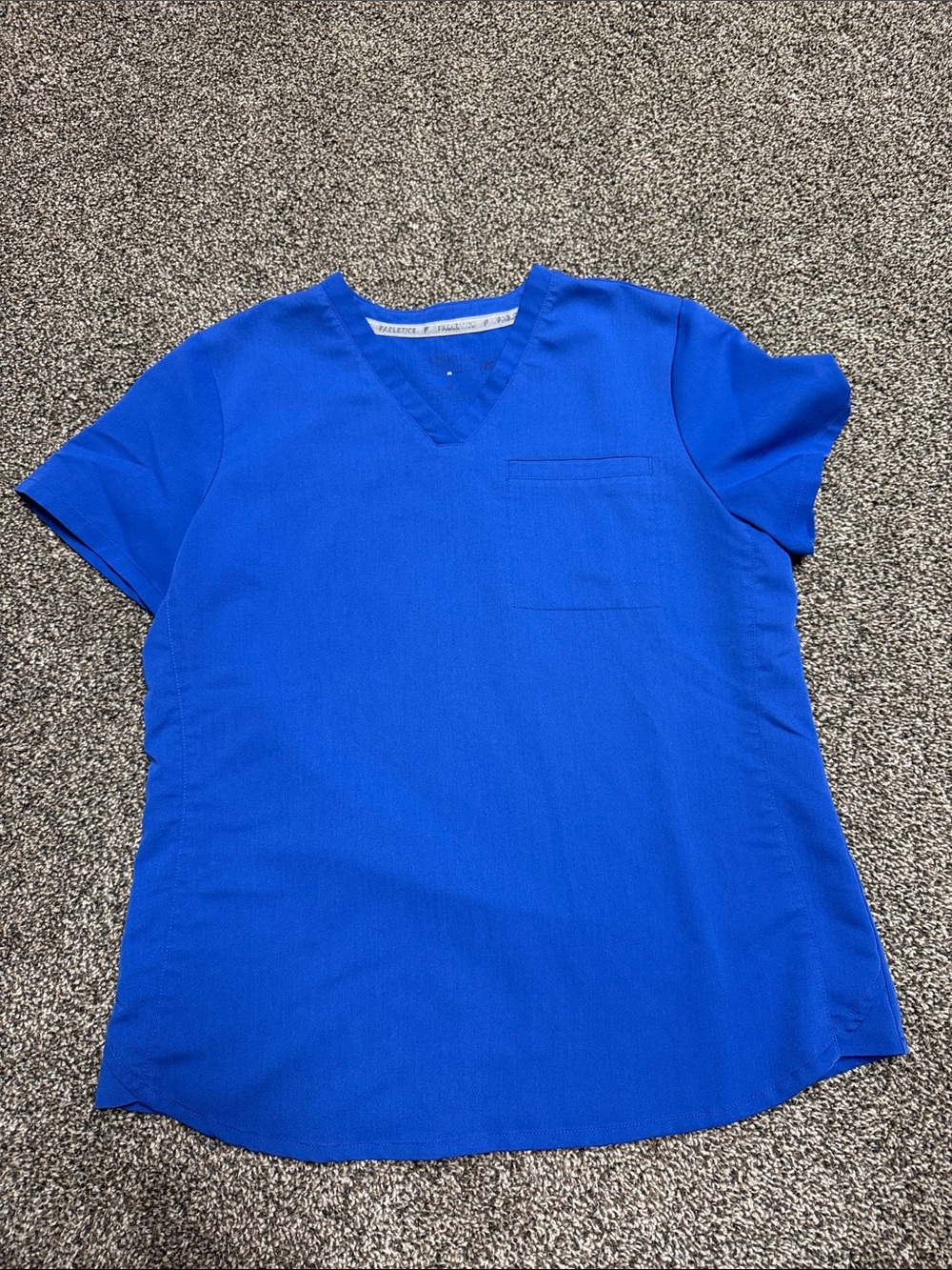 #2 Fabletics Royal Blue Medium VNeck Scrub Top